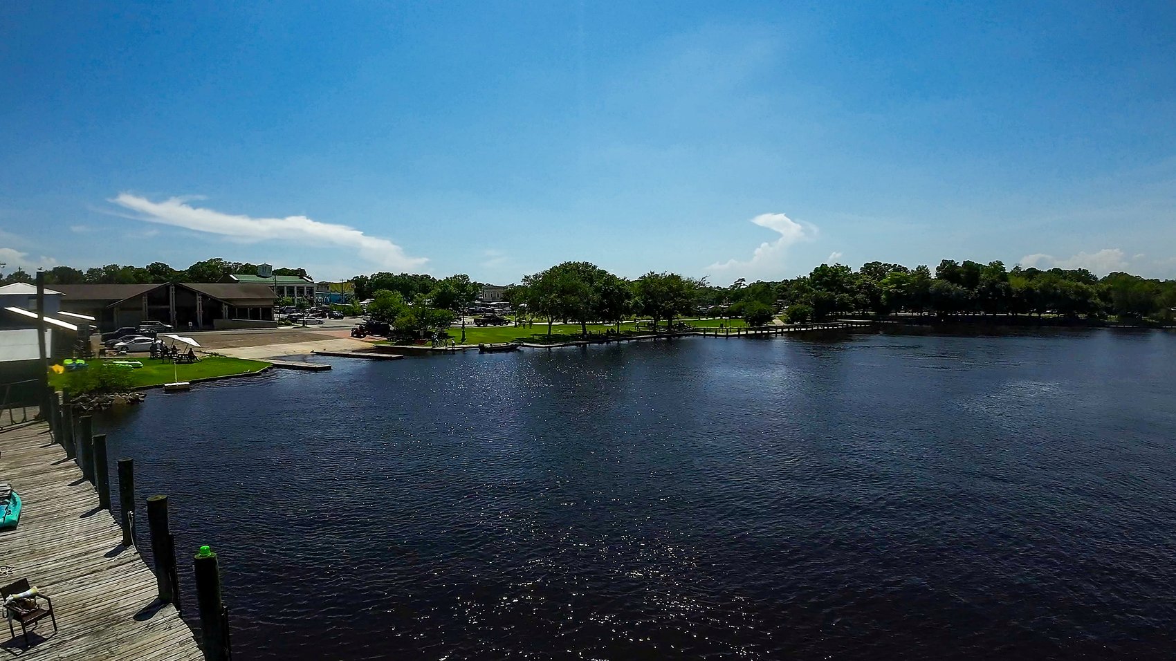 Open water on the Escatawpa River at the downtown waterfront