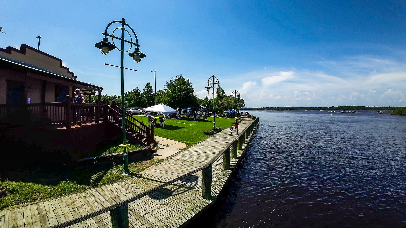 The downtown Moss Point riverfront boardwalk