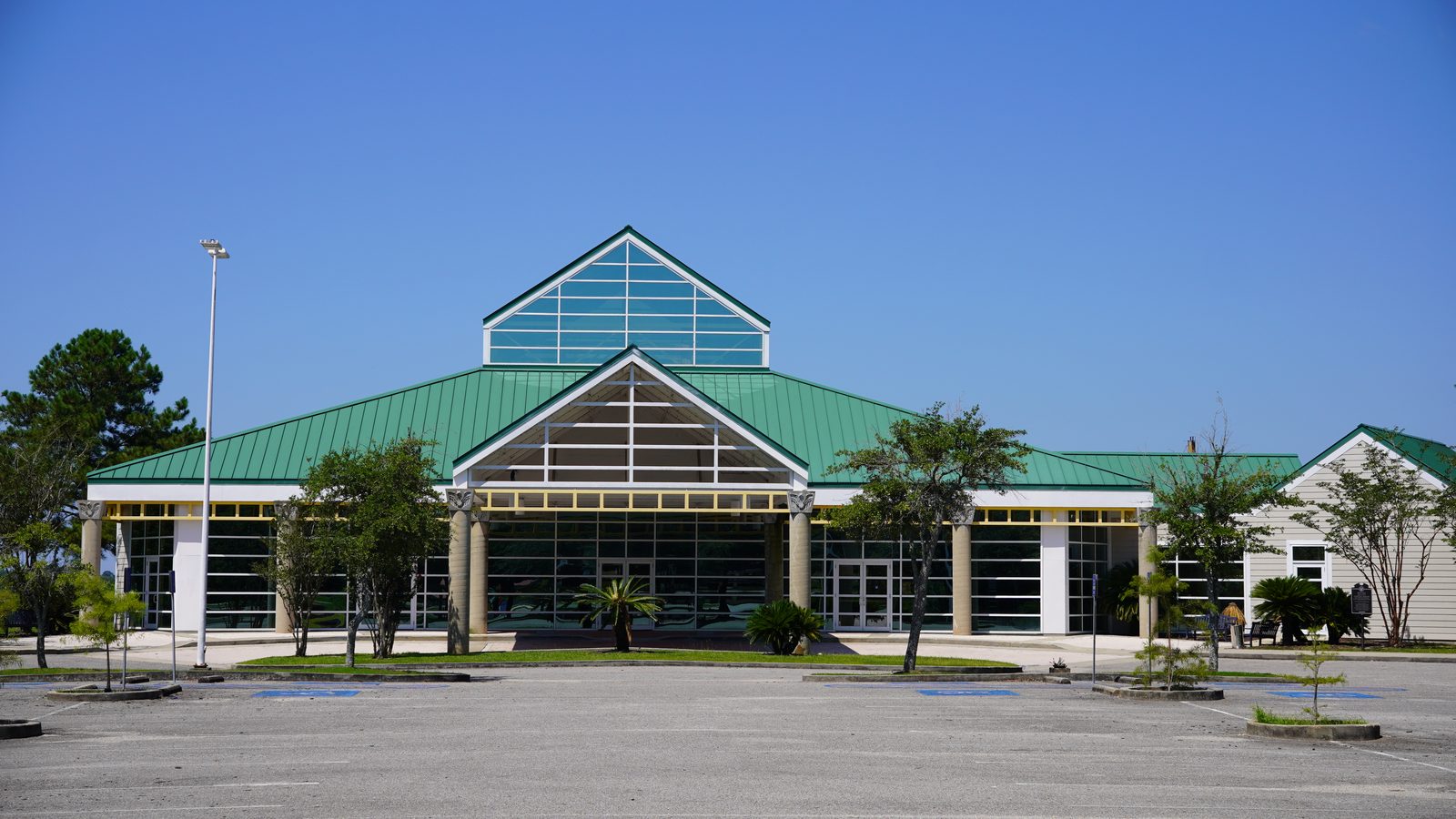 The Pelican Landing event building and its event wing seen from the corridor